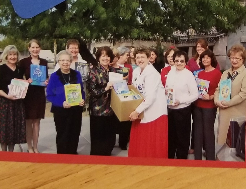 Anasazi Chapter, NSDAR, donates children's books.