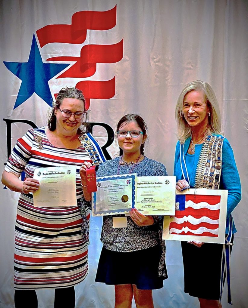 Chapter honoree receives ASDAR JAC awards for her poster submission of the Tomb of the Unknown Soldier.